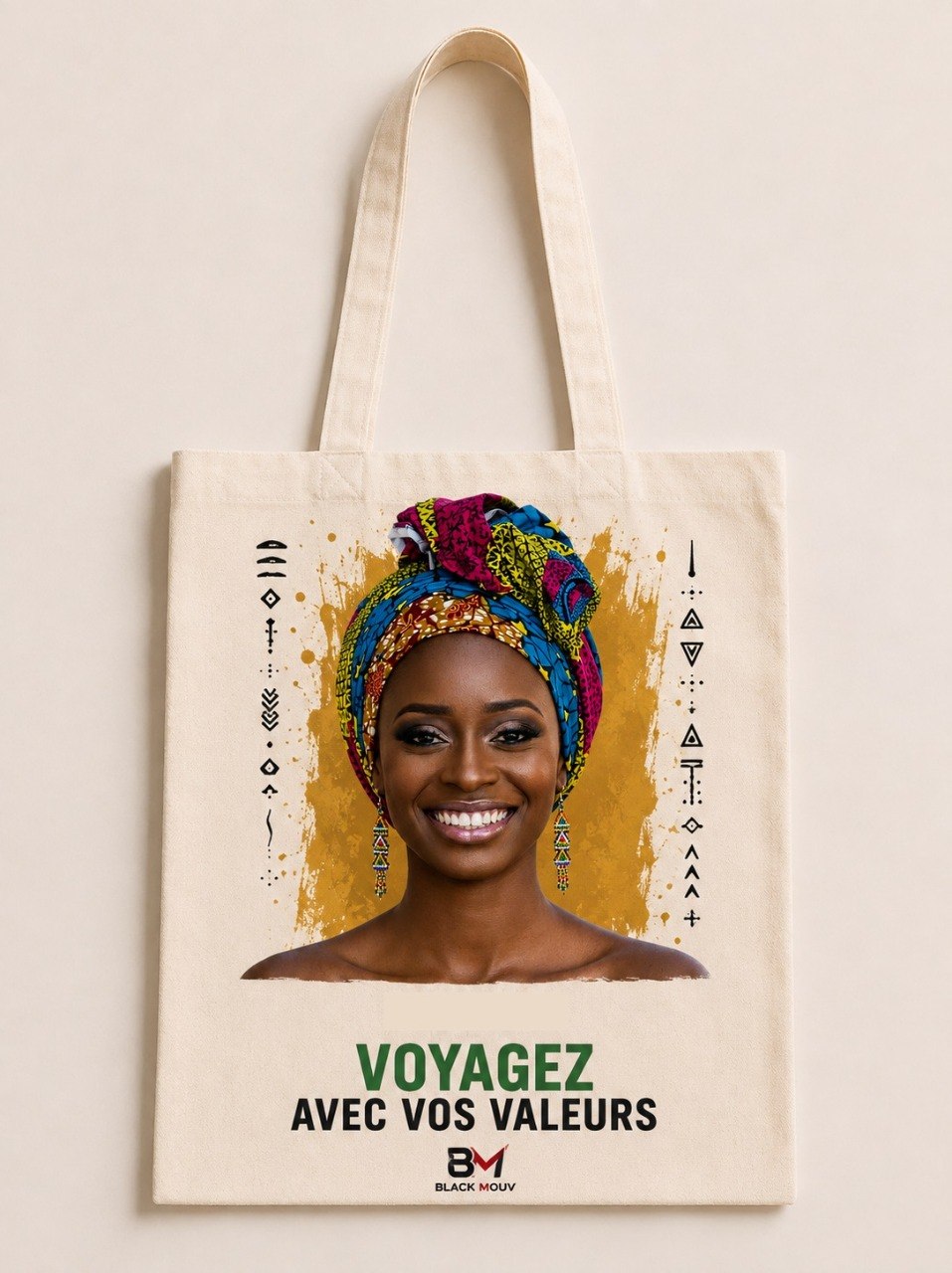 Tote bag femme Voyagez avec vos valeurs