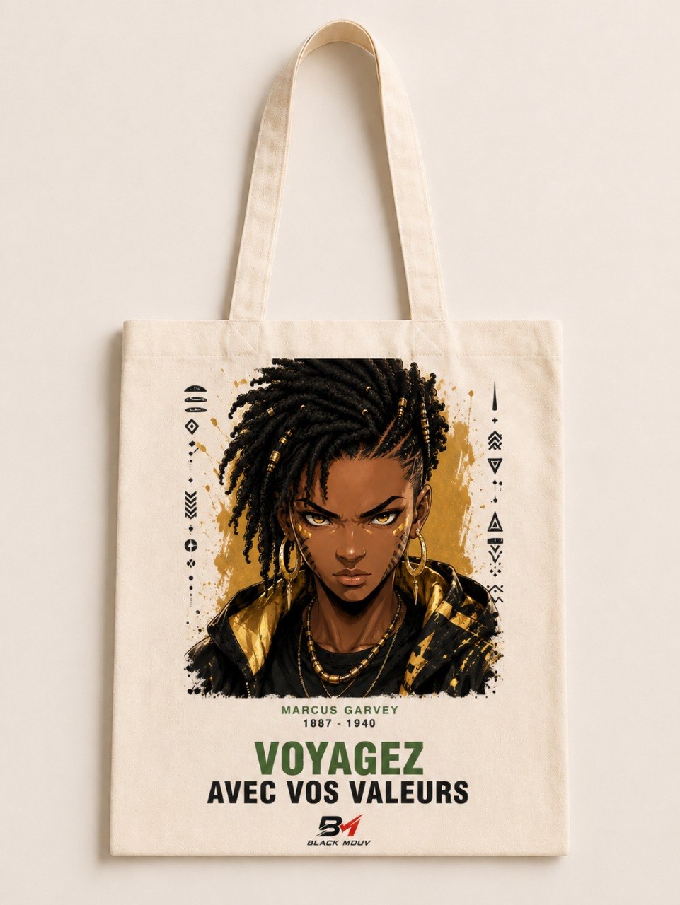 Tote bag Marcus Garvey BLACK MOUV